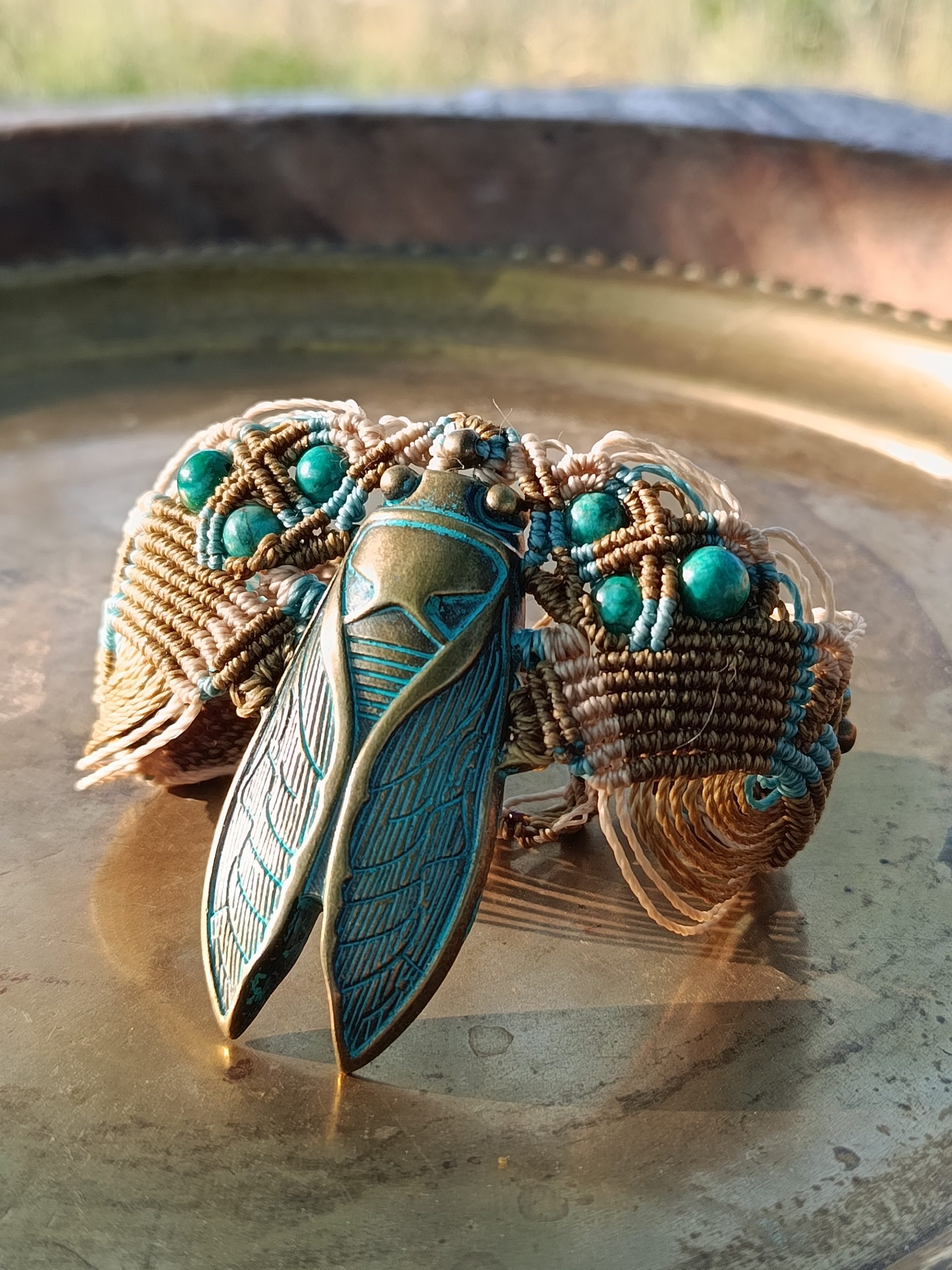 Bracelet cigale par Plume d'artborigine.com